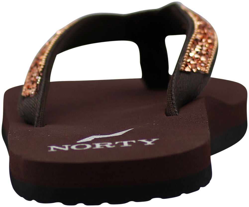 Norty Women's Beach, Pool, Everyday Flip Flop Thong Sandal - Choose your style