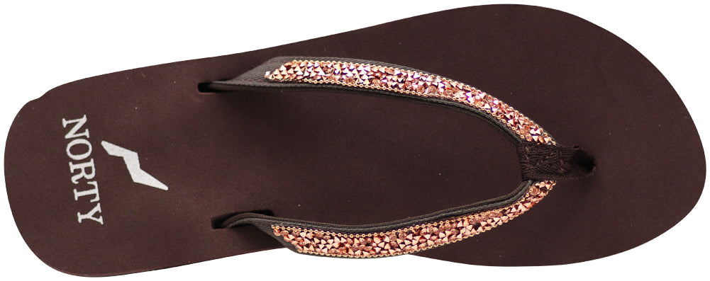 Norty Women's Beach, Pool, Everyday Flip Flop Thong Sandal - Choose your style