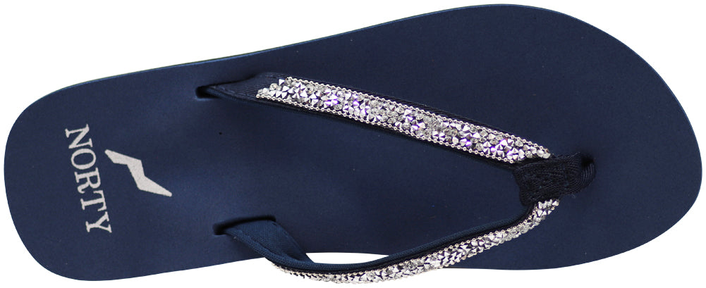 Norty Women's Beach, Pool, Everyday Flip Flop Thong Sandal - Choose your style