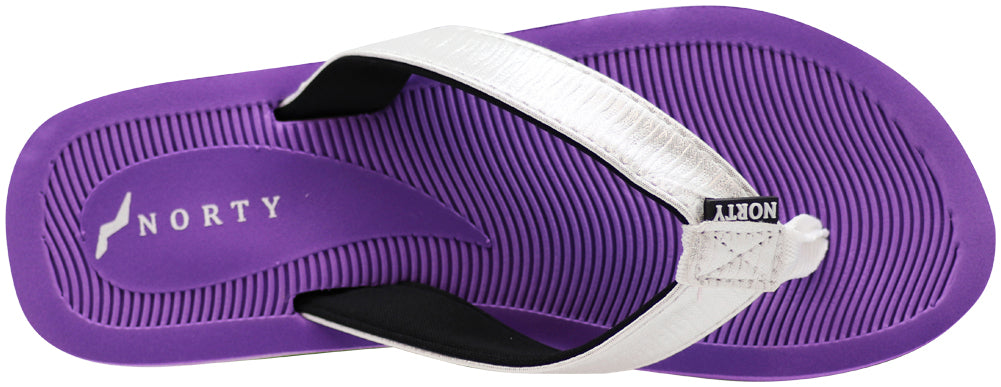 Norty Women's Beach, Pool, Everyday Flip Flop Thong Sandal - Choose your style
