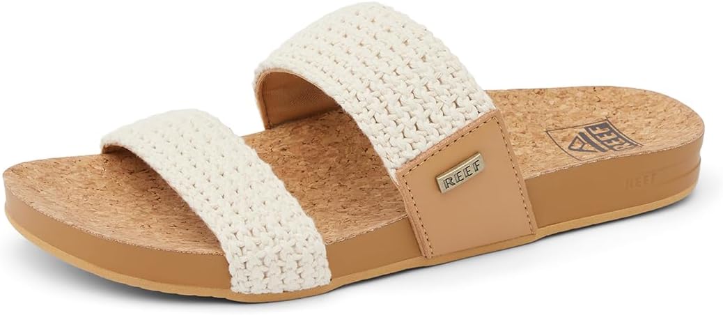 REEF Cushion Vista Women's Fashion Slide Sandal, Vegan Leather Strap, Ultra...