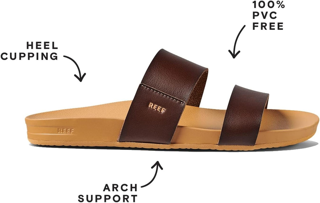 REEF Cushion Vista Women's Fashion Slide Sandal, Vegan Leather Strap, Ultra...