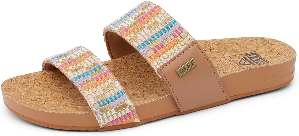REEF Cushion Vista Women's Fashion Slide Sandal, Vegan Leather Strap, Ultra...