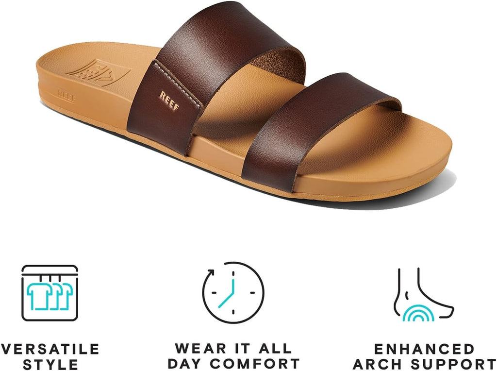 REEF Cushion Vista Women's Fashion Slide Sandal, Vegan Leather Strap, Ultra...
