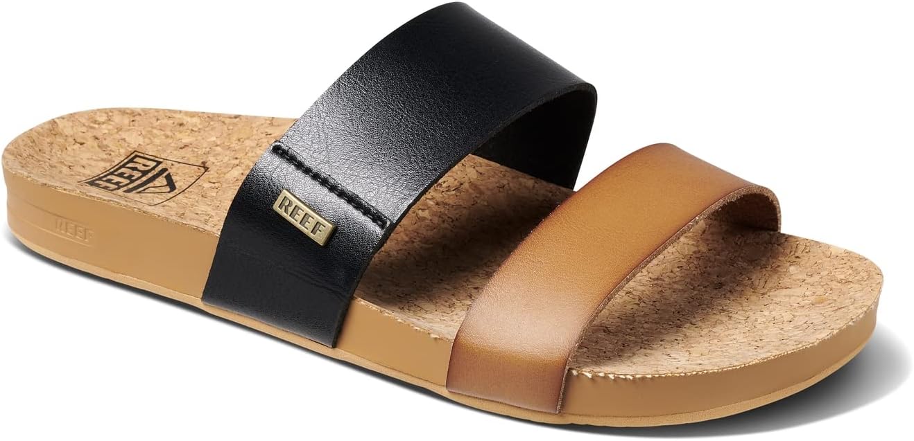 REEF Cushion Vista Women's Fashion Slide Sandal, Vegan Leather Strap, Ultra...