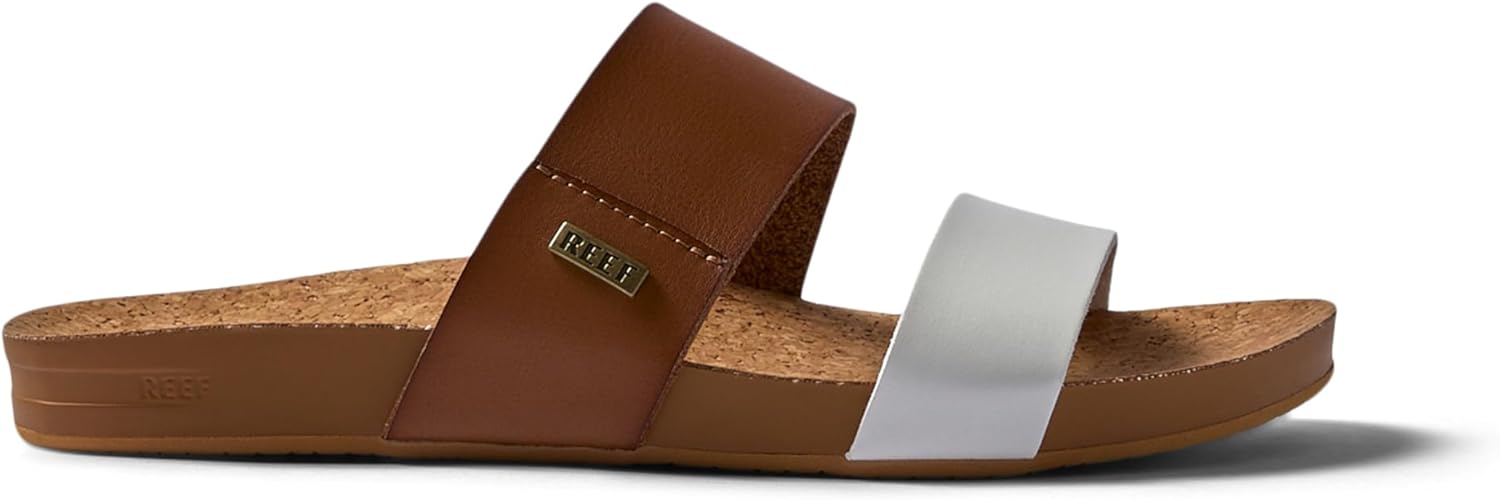 REEF Cushion Vista Women's Fashion Slide Sandal, Vegan Leather Strap, Ultra...