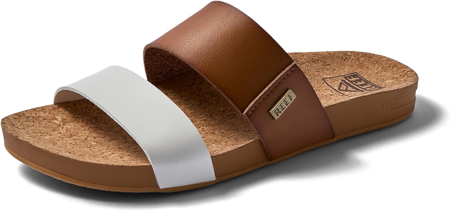 REEF Cushion Vista Women's Fashion Slide Sandal, Vegan Leather Strap, Ultra...