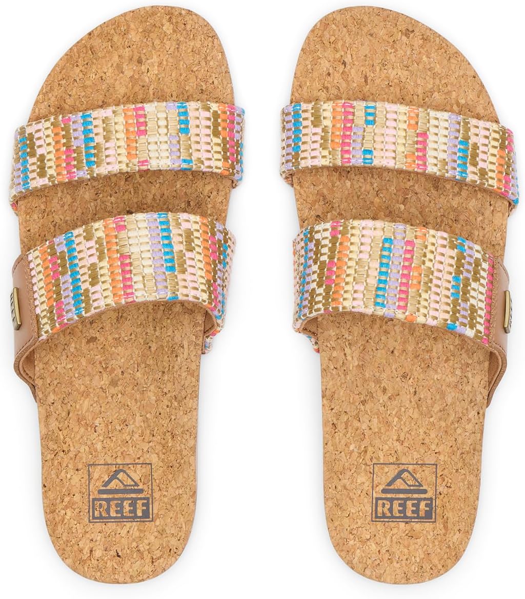 REEF Cushion Vista Women's Fashion Slide Sandal, Vegan Leather Strap, Ultra...