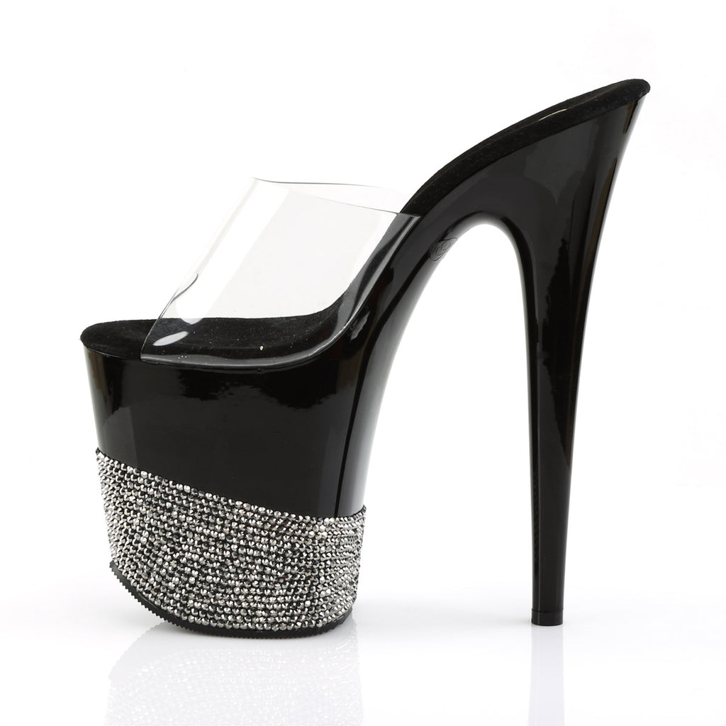 Pleaser Platform Stiletto Peep Toe Slide Mules High Heels Adult Women Flam801
