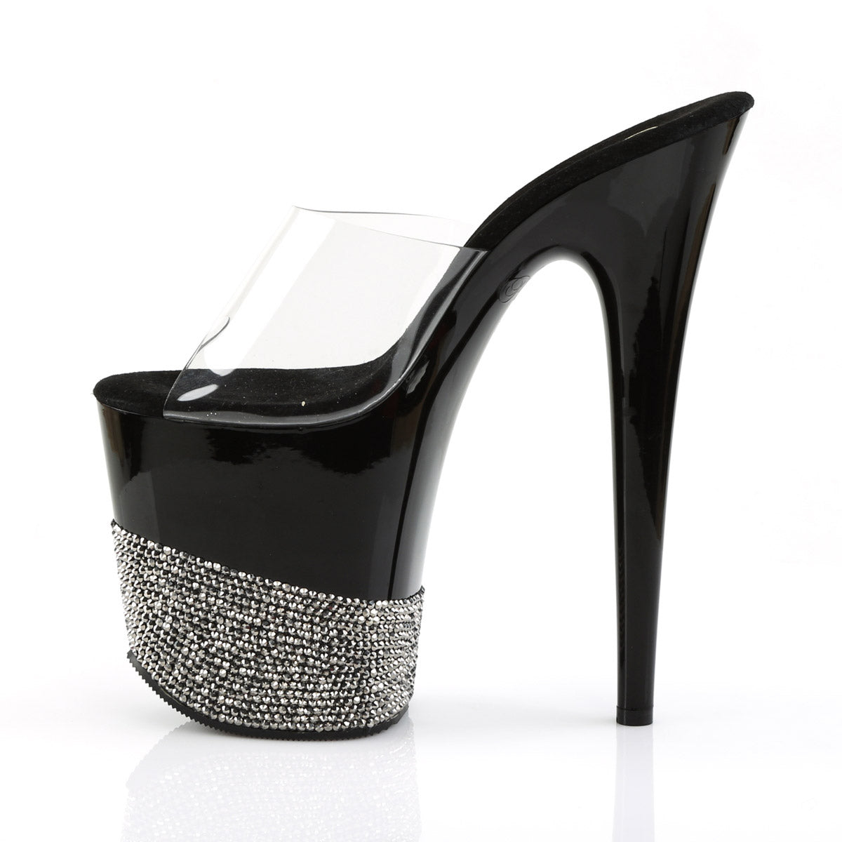 Pleaser Platform Stiletto Peep Toe Slide Mules High Heels Adult Women Flam801