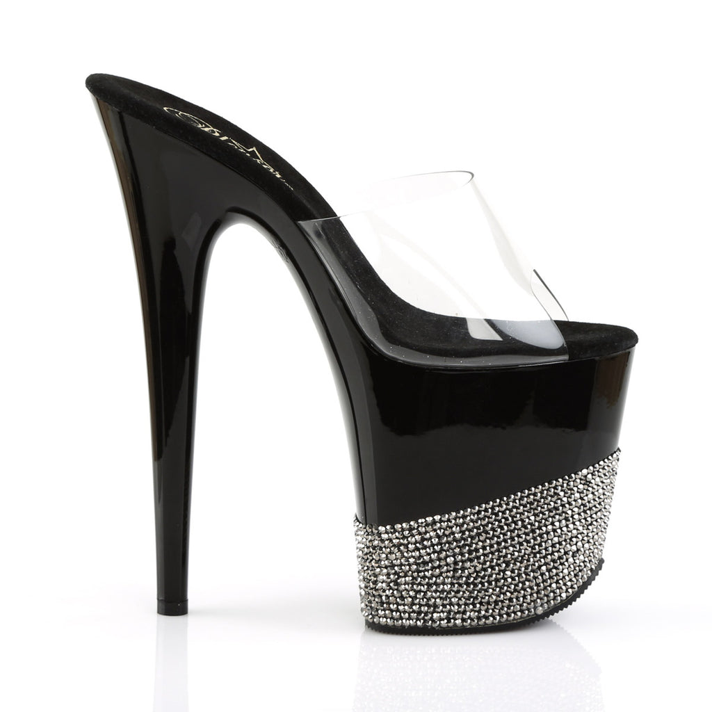 Pleaser Platform Stiletto Peep Toe Slide Mules High Heels Adult Women Flam801