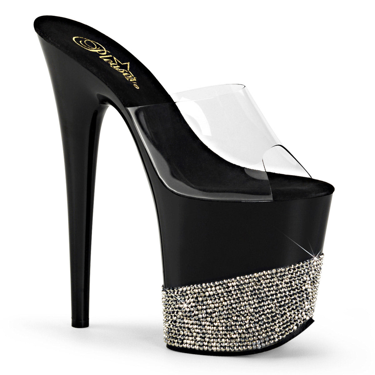 Pleaser Platform Stiletto Peep Toe Slide Mules High Heels Adult Women Flam801