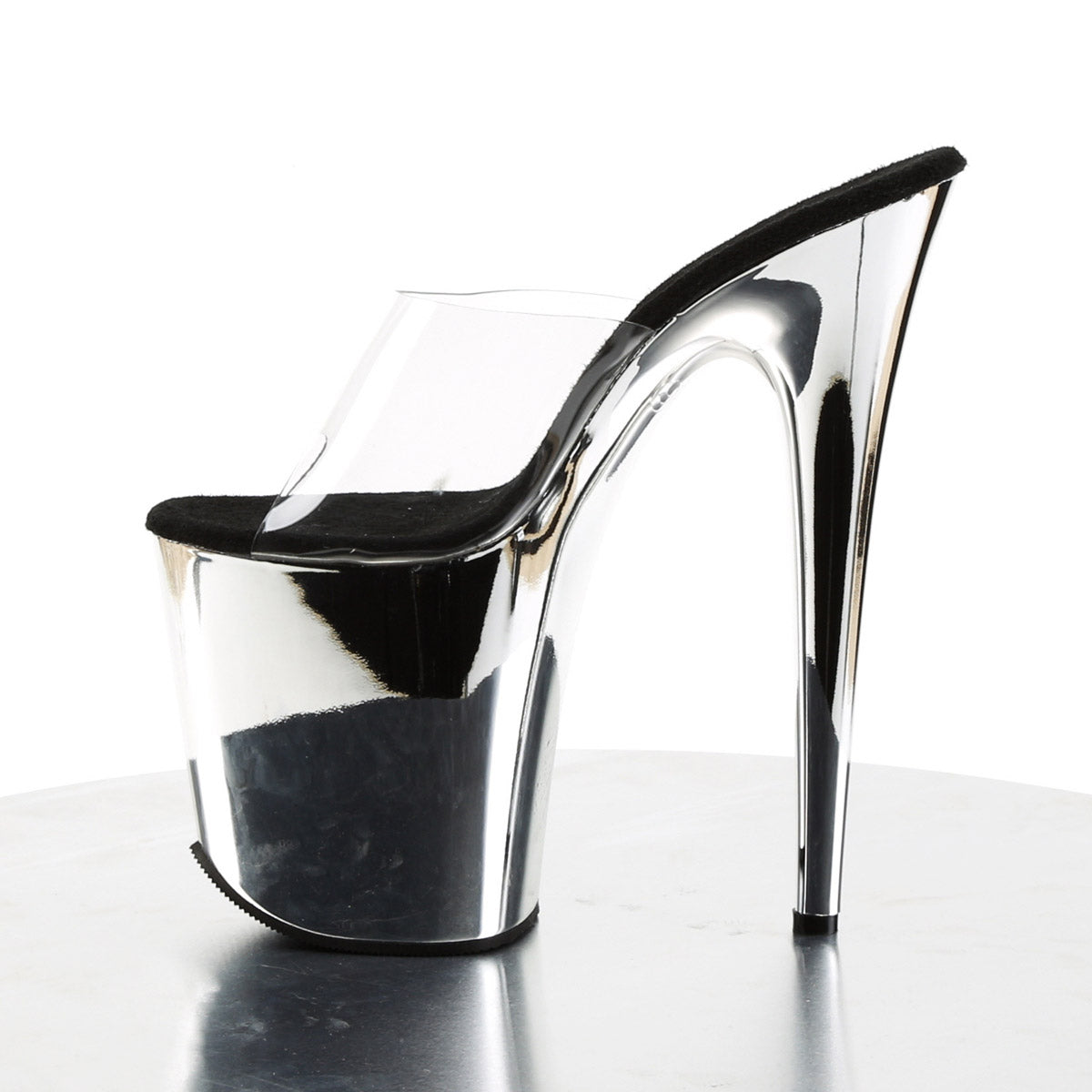 Pleaser Platform Stiletto Peep Toe Slide Mules High Heels Adult Women Flam801