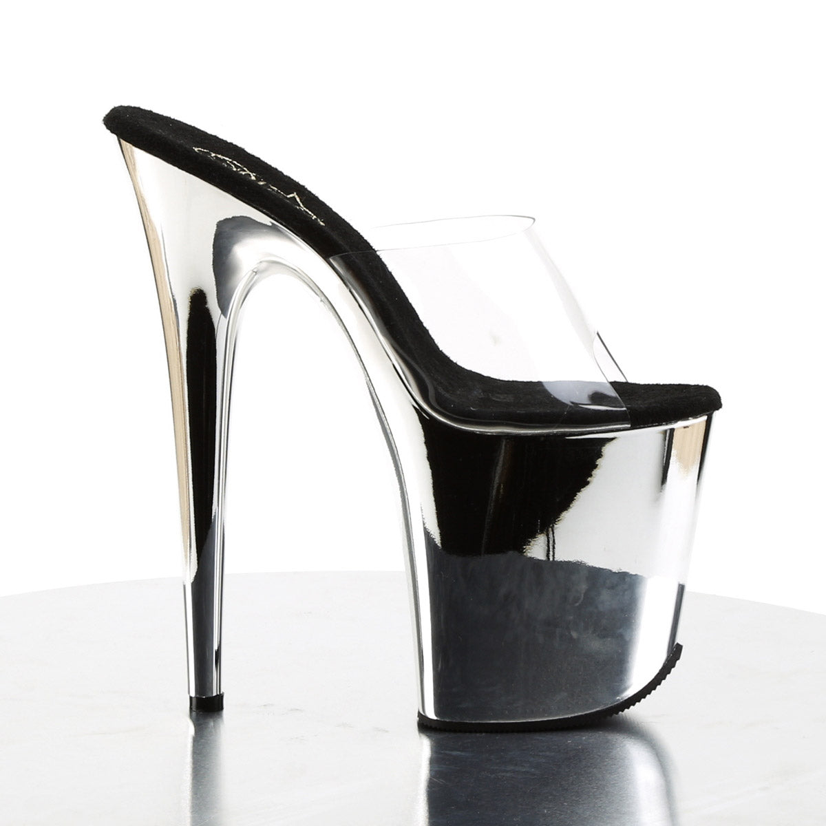 Pleaser Platform Stiletto Peep Toe Slide Mules High Heels Adult Women Flam801
