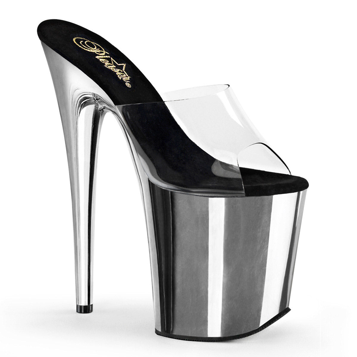 Pleaser Platform Stiletto Peep Toe Slide Mules High Heels Adult Women Flam801