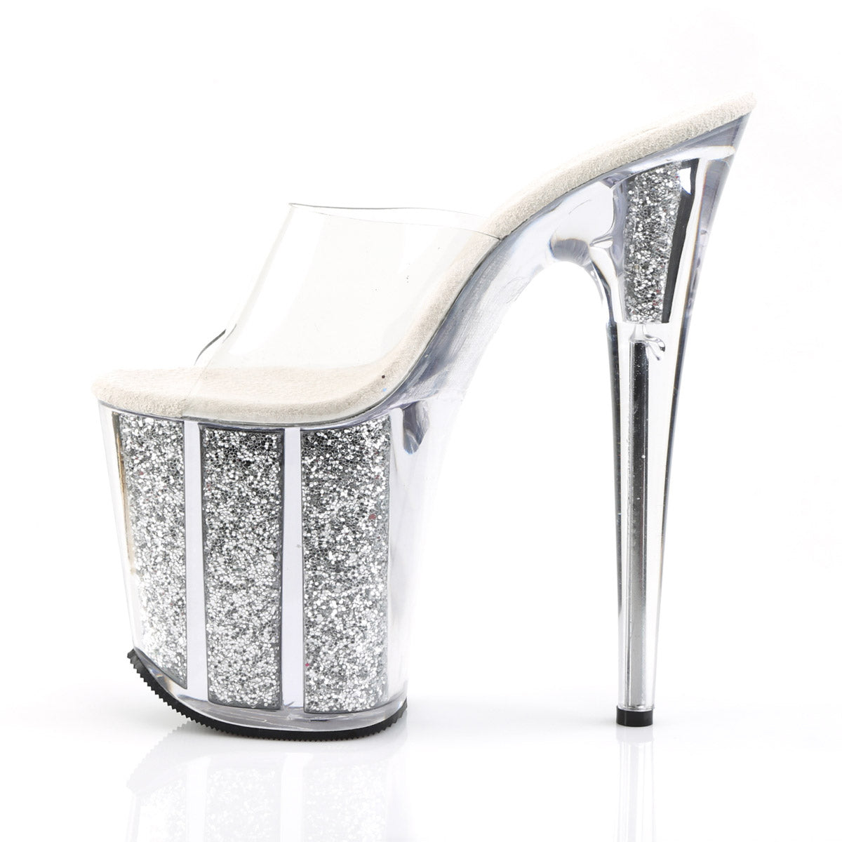 Pleaser Platform Stiletto Peep Toe Slide Mules High Heels Adult Women Flam801