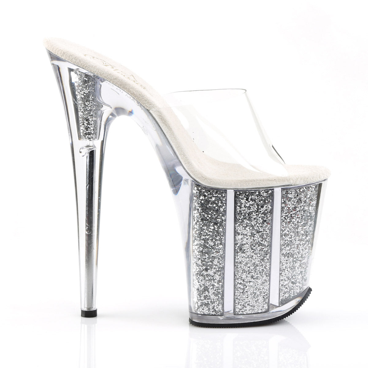 Pleaser Platform Stiletto Peep Toe Slide Mules High Heels Adult Women Flam801