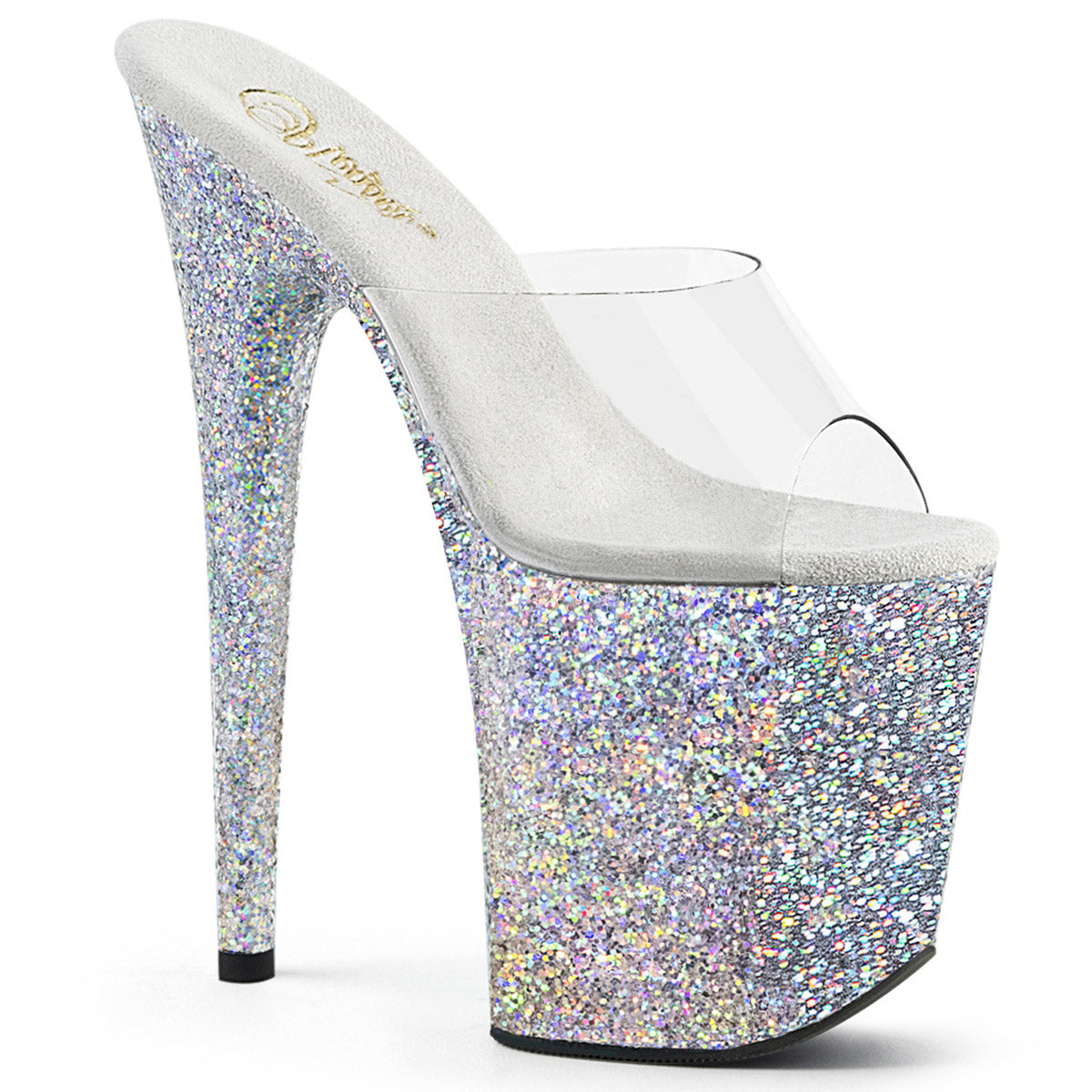 Pleaser Platform Stiletto Peep Toe Slide Mules High Heels Adult Women Flam801