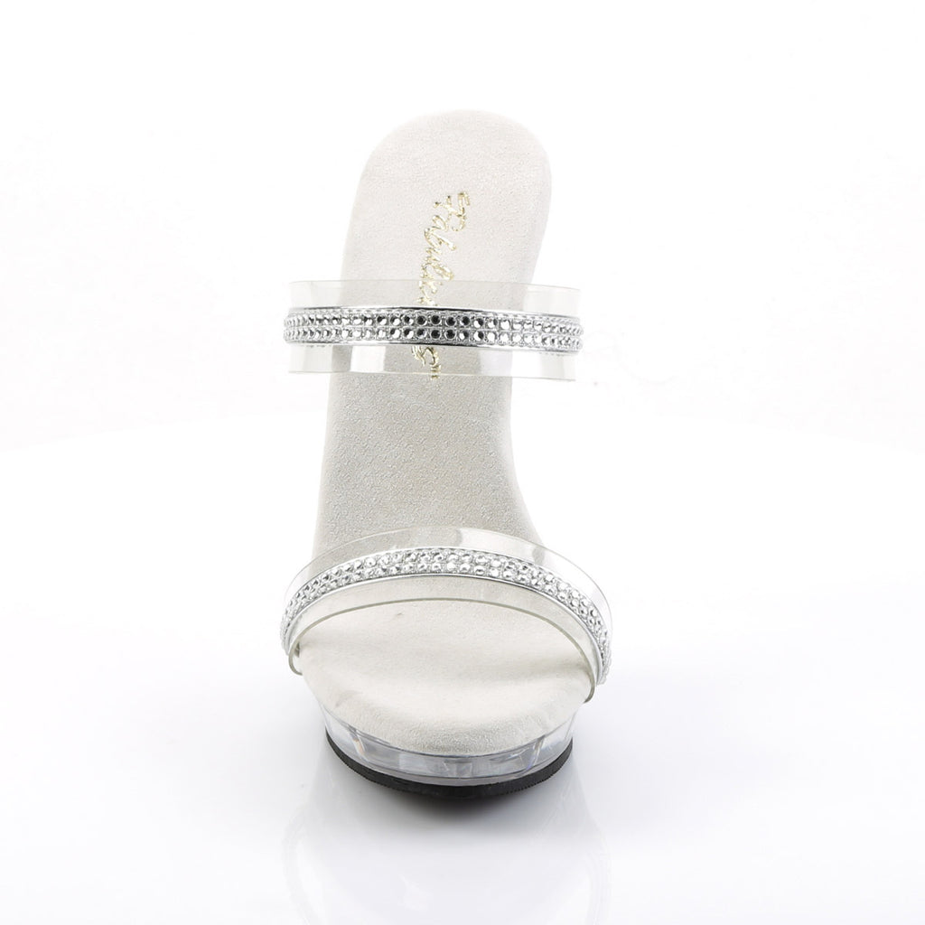 Pleaser Fabulicious 5" Heel Two Band Slide Adult Women Shoes Sandals Lip/102
