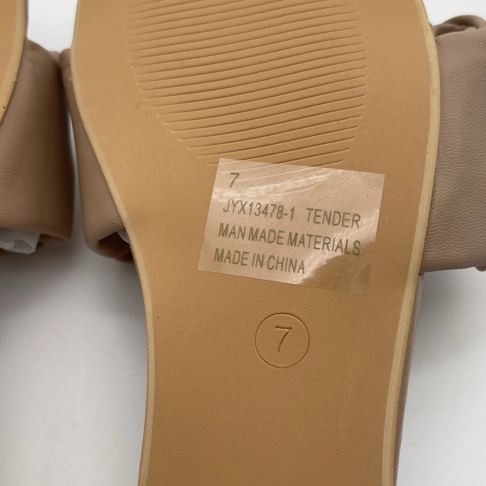 Fashion Nova Just Wait Ruffle Ran Slip On Slide Sandals Women's Size 7