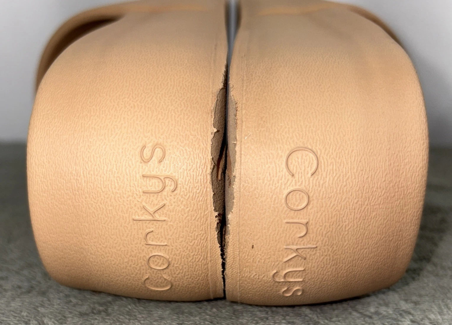 Corkys Popsicle Slides Chunky Platform Beige Fair-good Condition. See Descript