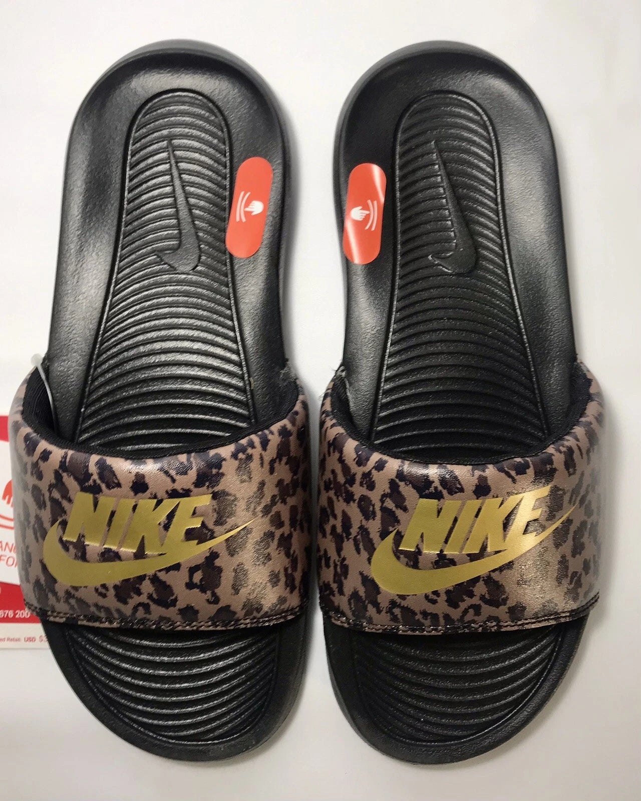 NIKE VICTORI ONE Women's Printed Slides Size 8 Brown/Multicolor Style #CN9676200