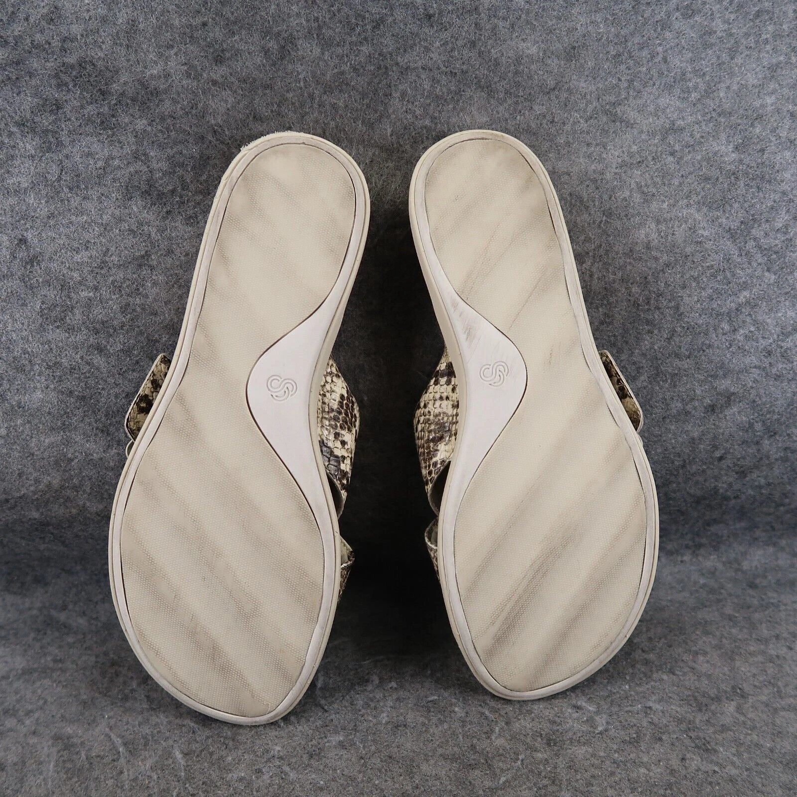 Clarks Shoes Womens 8 Sandal Slides Fashion Snakeskin Platform Juneshell Comfort