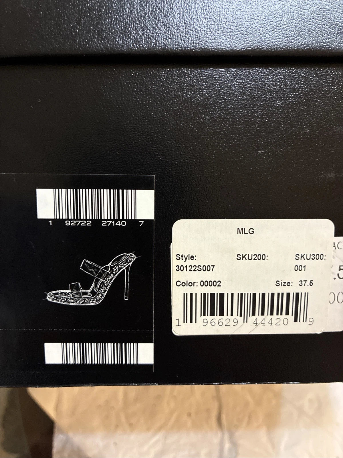 Alexander Wang, Style Nova Slide Sandal PVC/Crystal Size 37.5 New In Box, Tags