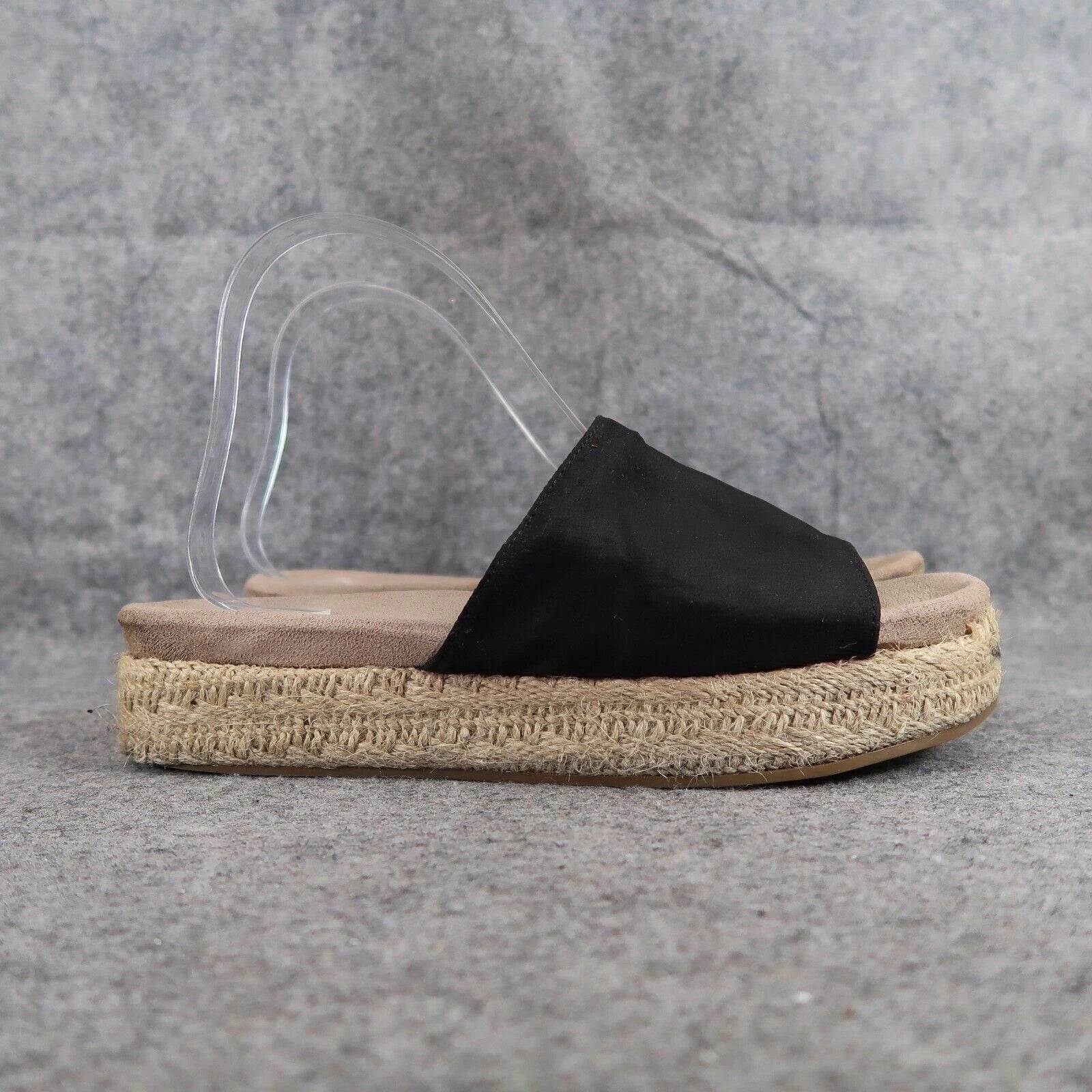 Madden Girl Shoes Womens 8.5 Sandal Platform Slide Emie Fashion Espadrille Black