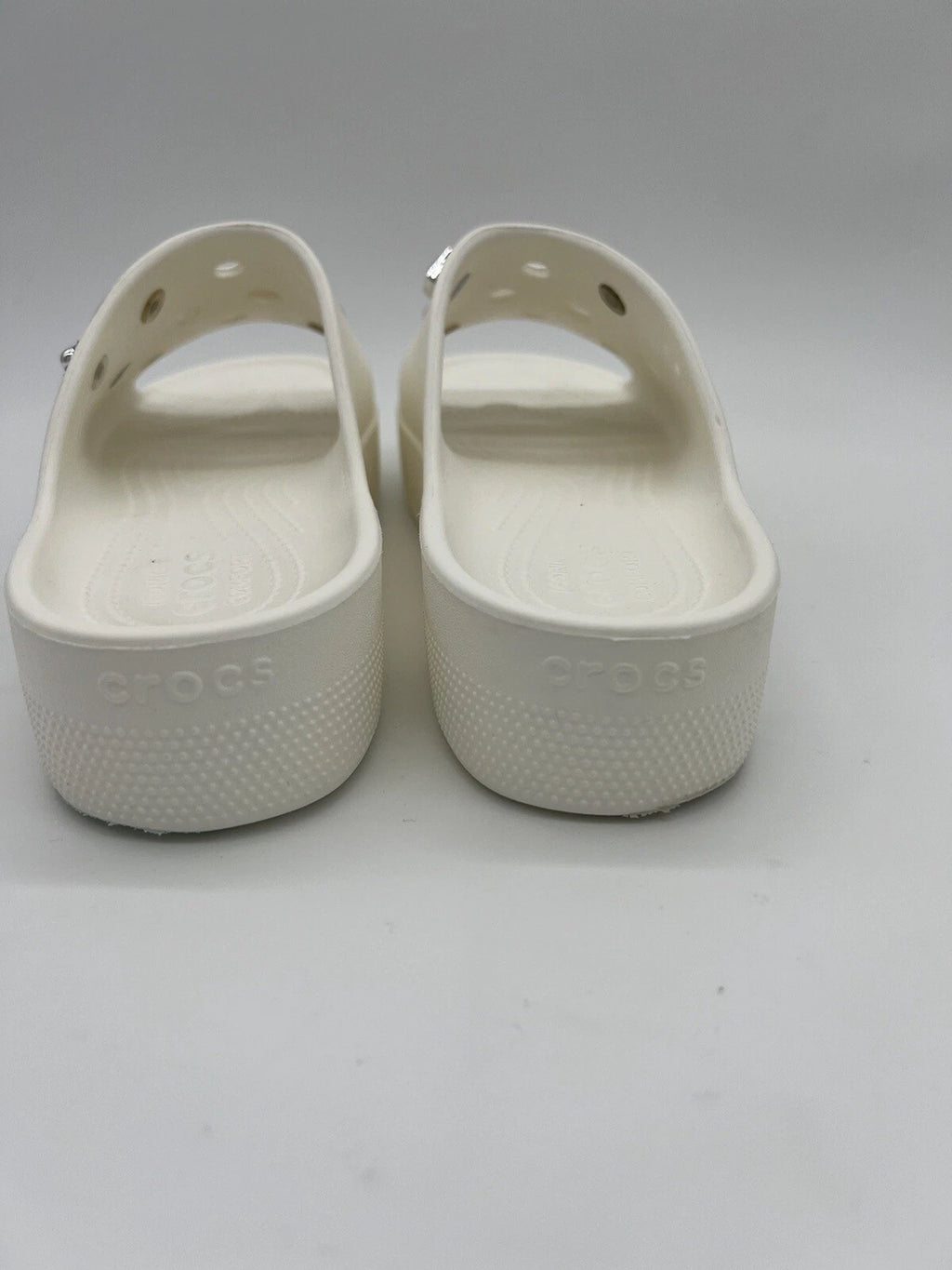 Crocs White Women's Classic Platform Slide With Charms Size 10 Style#:208180