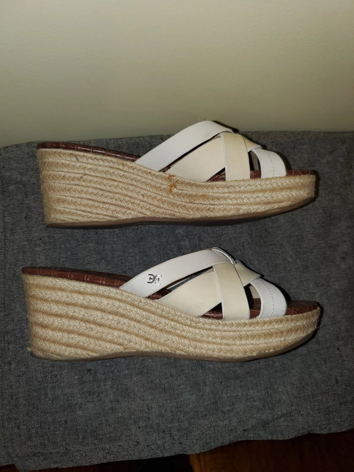 Sam Edelman Raynere Slide Platform Wedge Leather Sandal Women’s Size 7