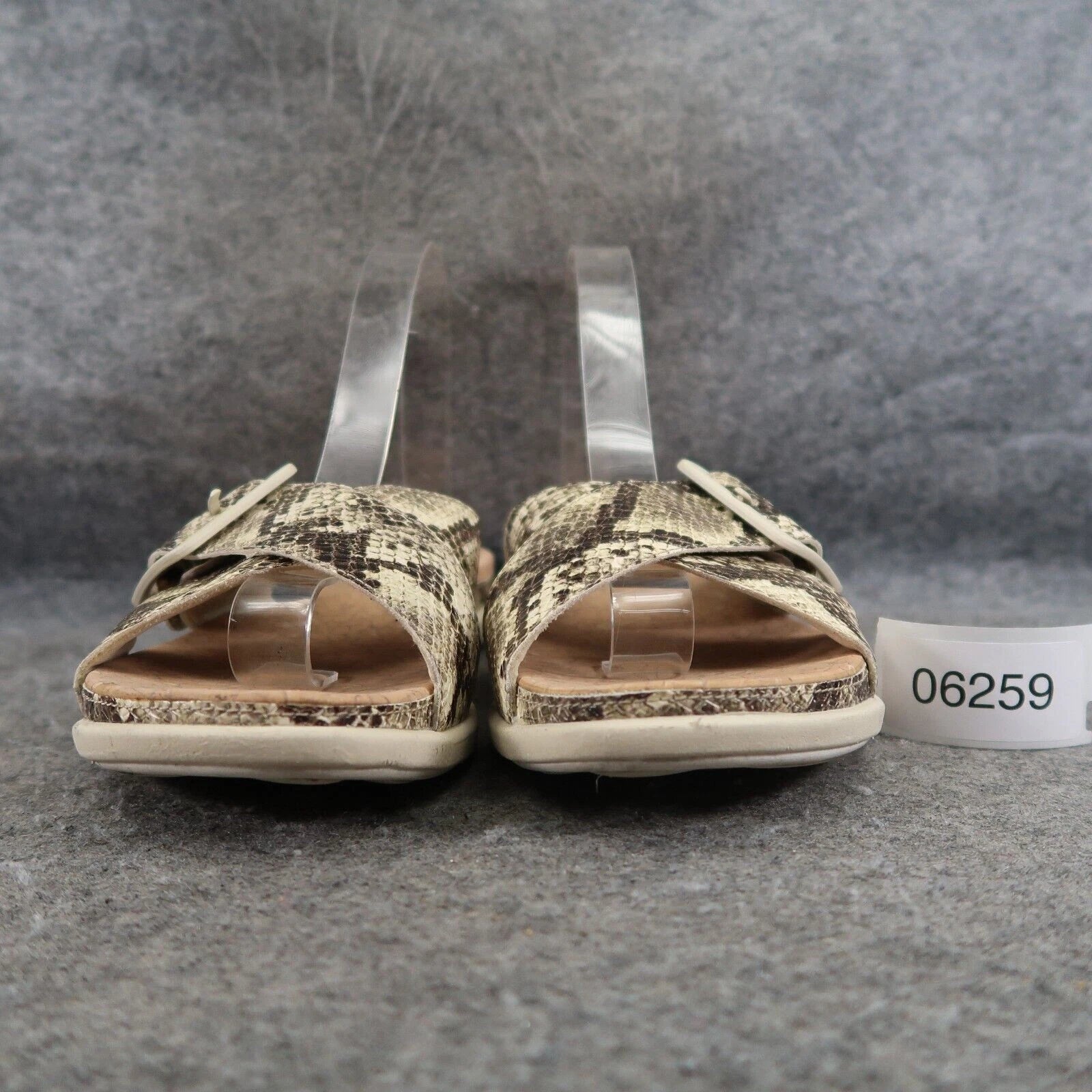 Clarks Shoes Womens 8 Sandal Slides Fashion Snakeskin Platform Juneshell Comfort