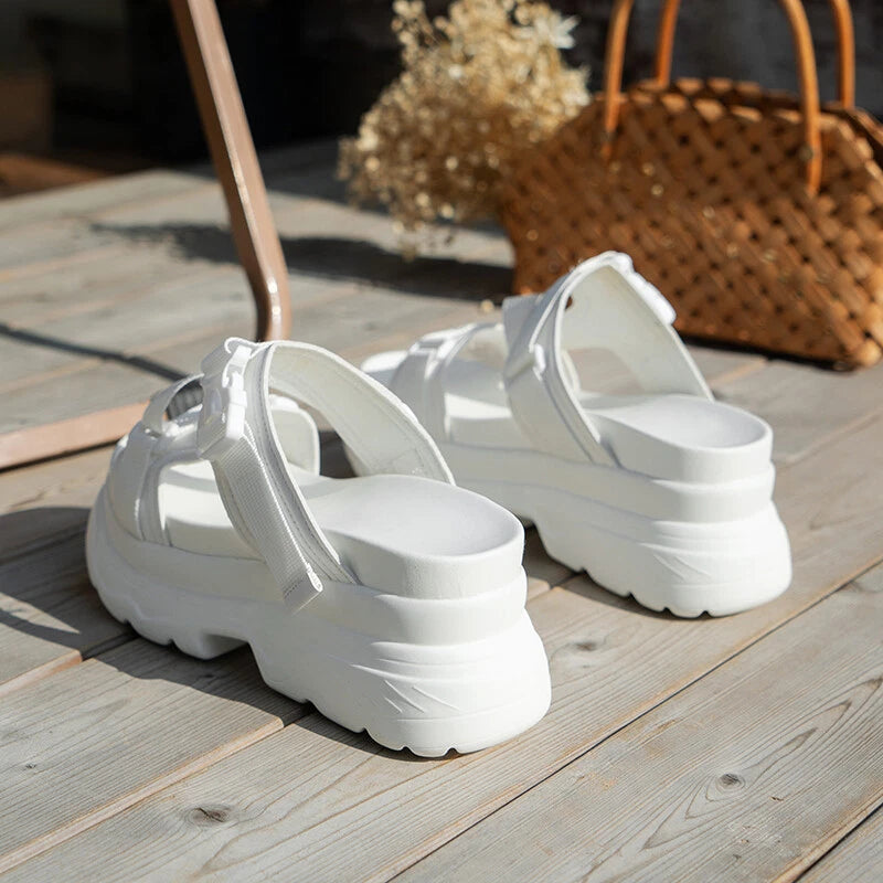 Women's Sandals Ladies Fashion Wedge Platform Slides Slip on Chunky Sandal Shoes