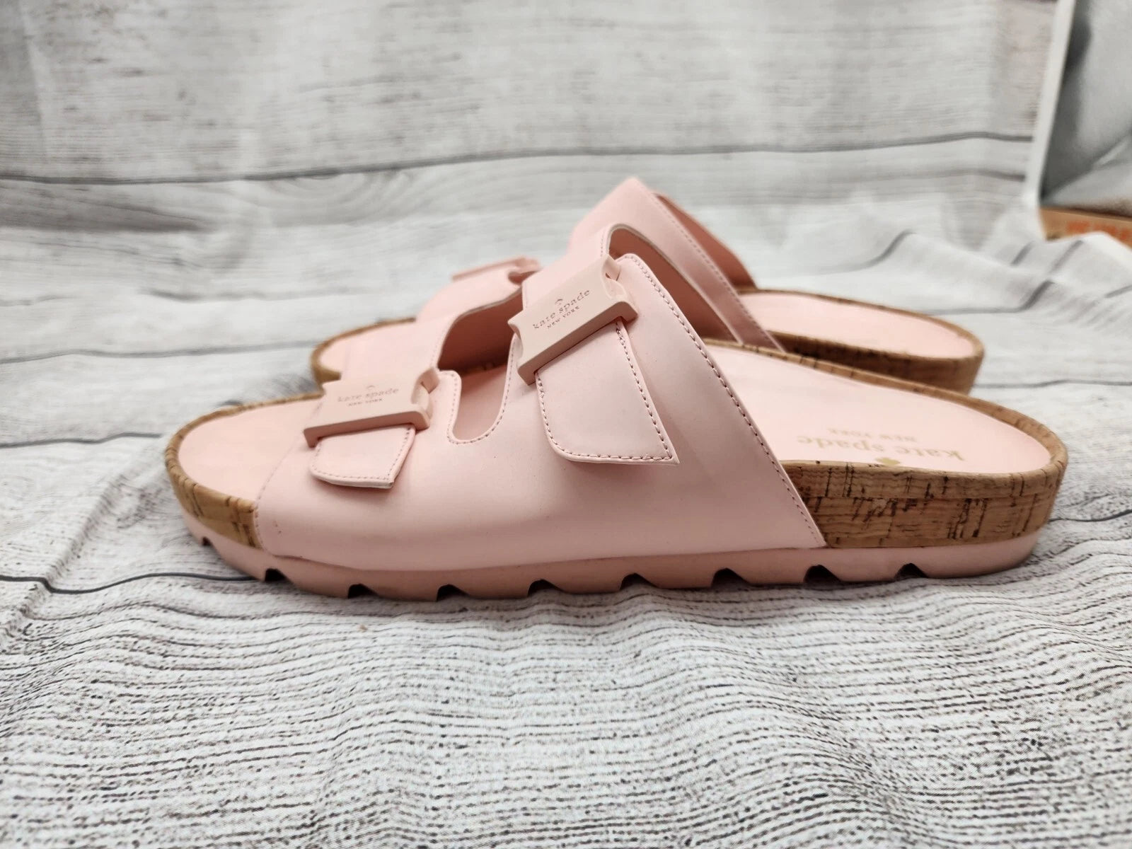 Kate Spade Becca Sandals Size 9.5 B Pink Women's Style KC411 DOUBLE STRAP