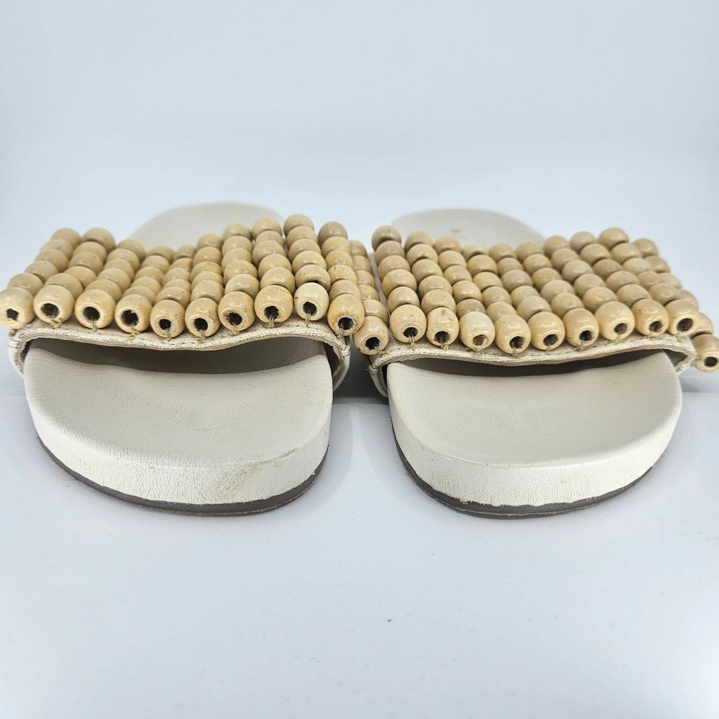 NWOT's Anthropologie Beaded Slide Sandals Casual Summer Slip On Shoes Size 38