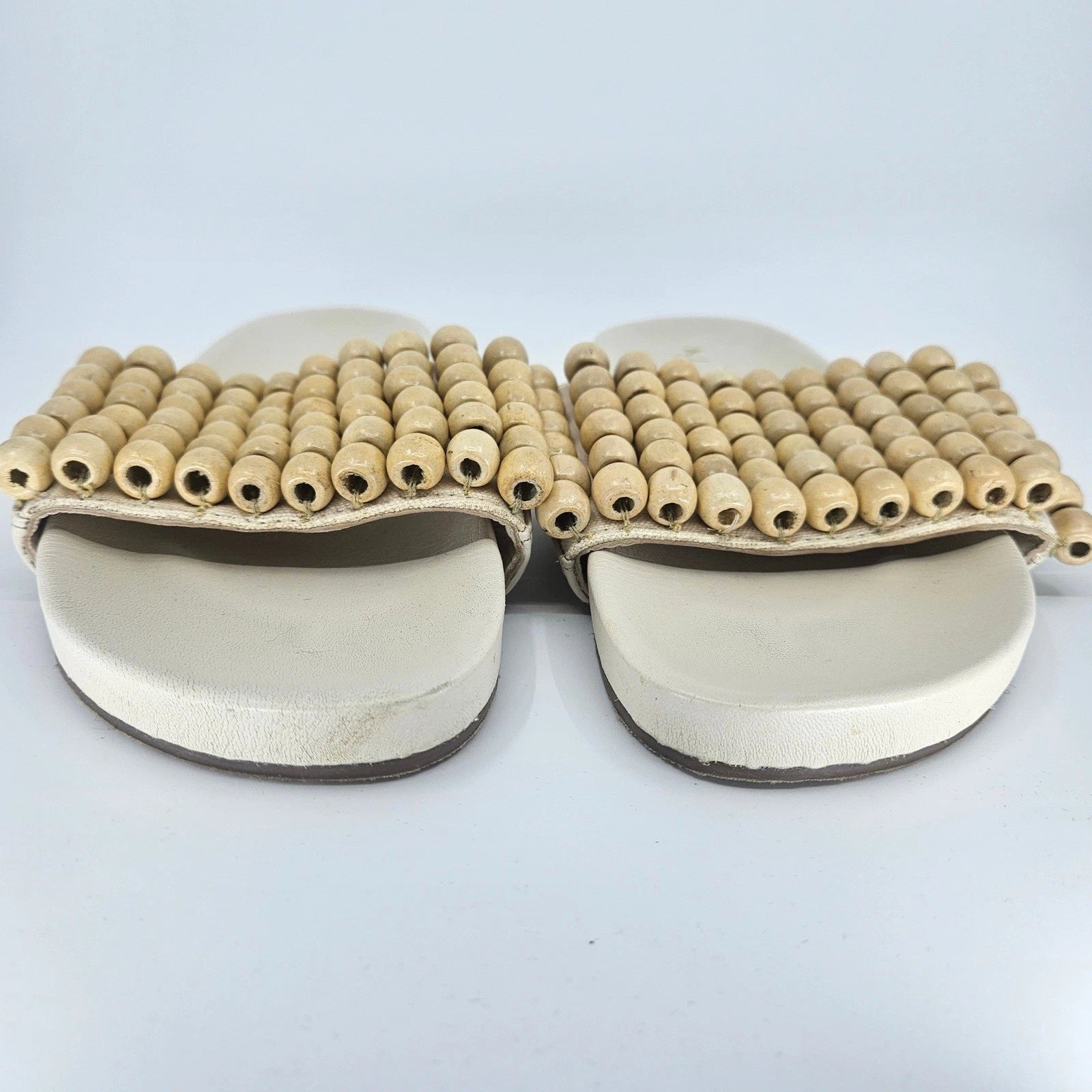 NWOT's Anthropologie Beaded Slide Sandals Casual Summer Slip On Shoes Size 38