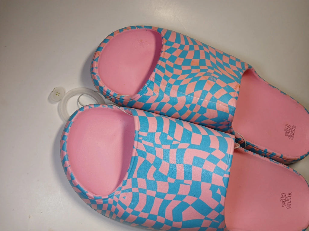 EVA Style Sandals Size 11 Pink/blue  Wild Fable NWT Open Toe Slip-on Confortable