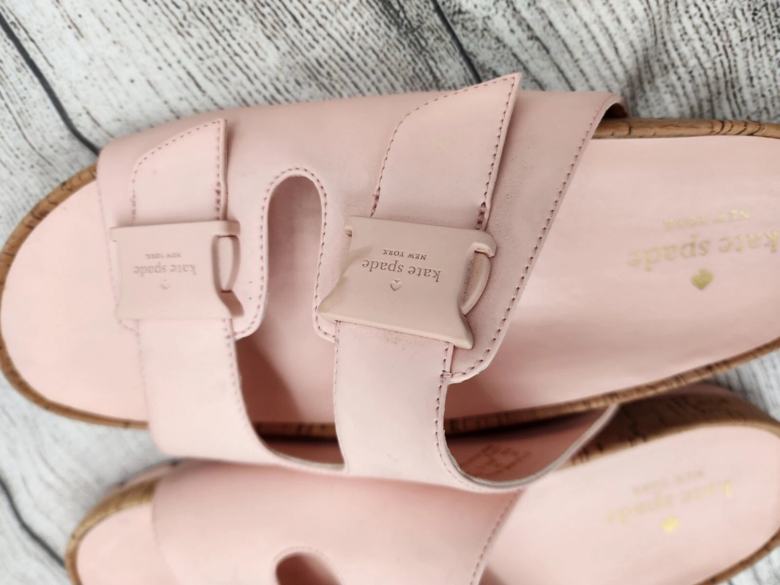 Kate Spade Becca Sandals Size 9.5 B Pink Women's Style KC411 DOUBLE STRAP