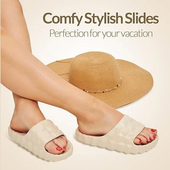 DIUS Dianets Soft 3D Geometric Slides Blissful Comfort & Style Unisex Sz 8.5-9.5