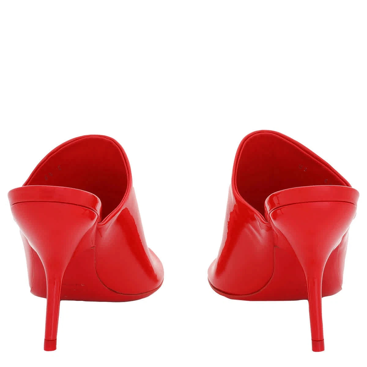 Salvatore Ferragamo Red Calfskin Open-Toe Slide Sandals