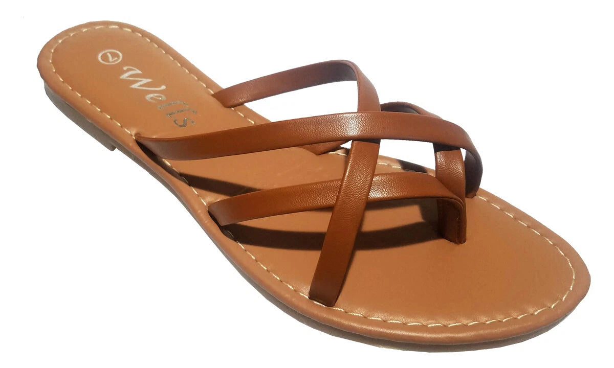 Elegant Women's Fashion Strappy Flip Flop Flat Sandals 226