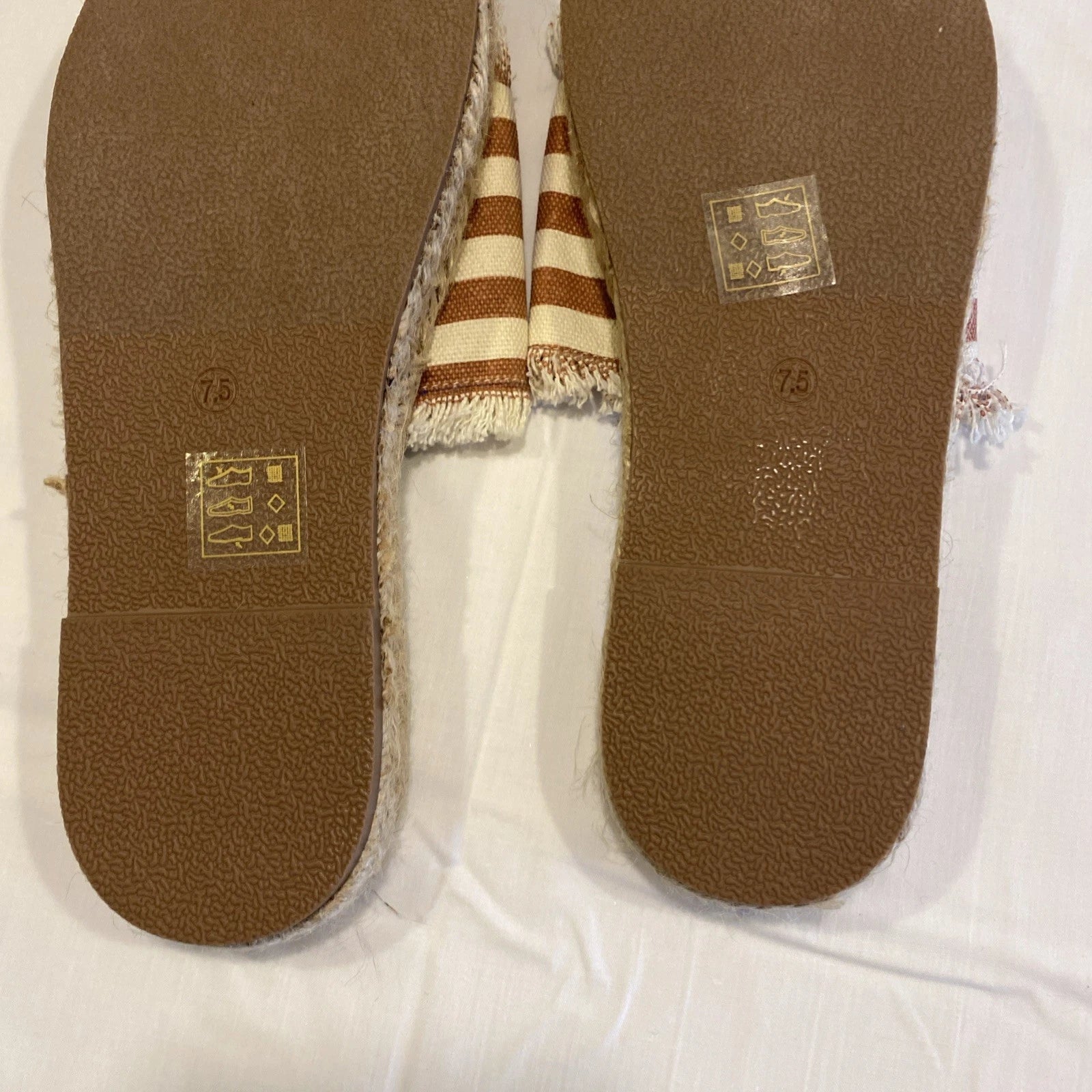 Beast Fashion Women’s Open Toe Canvas Slides, New 7.5