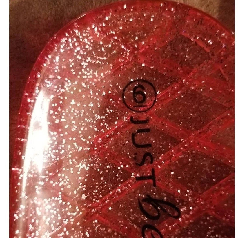 New Pink Glitter Sparkle Vintage Style Slides Sandals Size 6