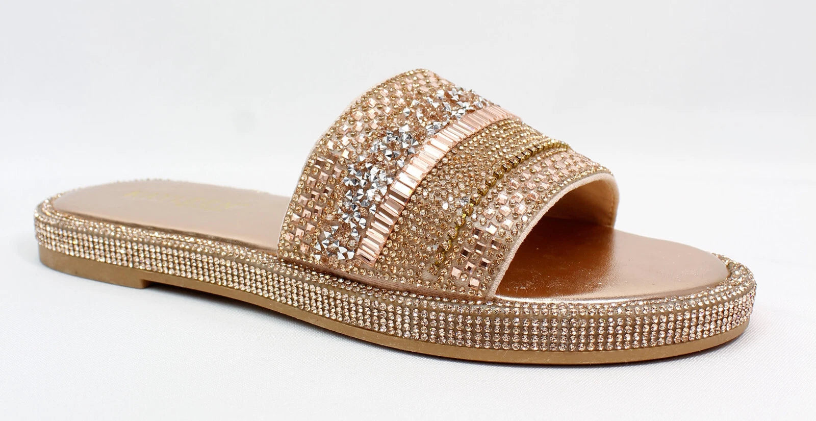 KARAUSA Fashion Bling Rhinestone Crystals  Casual Slides Sandal