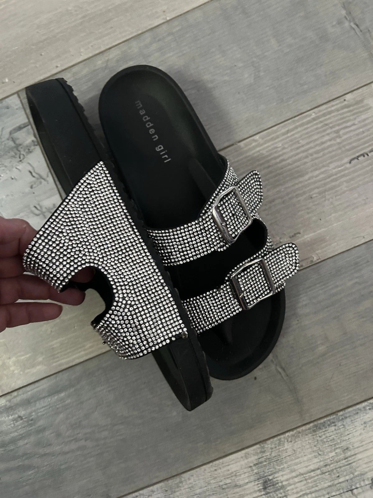 Women’s Madden Girl Rhinestone Sandals 10