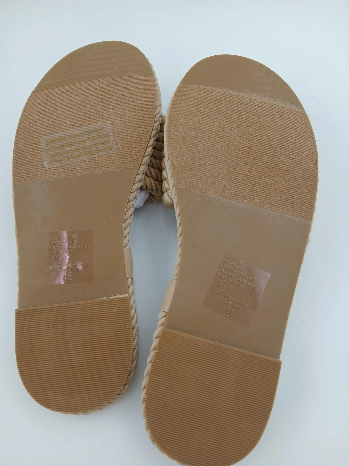 Fashion Nova Tropical Vacay Flat Sandals Womens Size 8.5 Rope Slide Shoes NWT