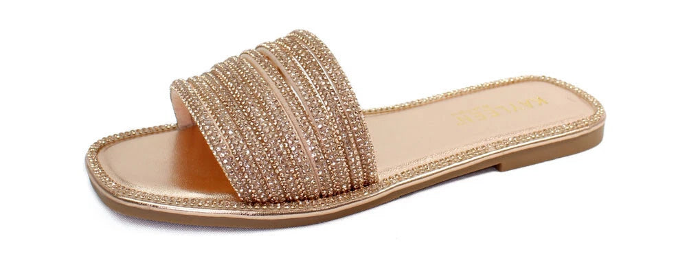 KARAUSA Fashion Bling Rhinestone Slides Sandals New Designs