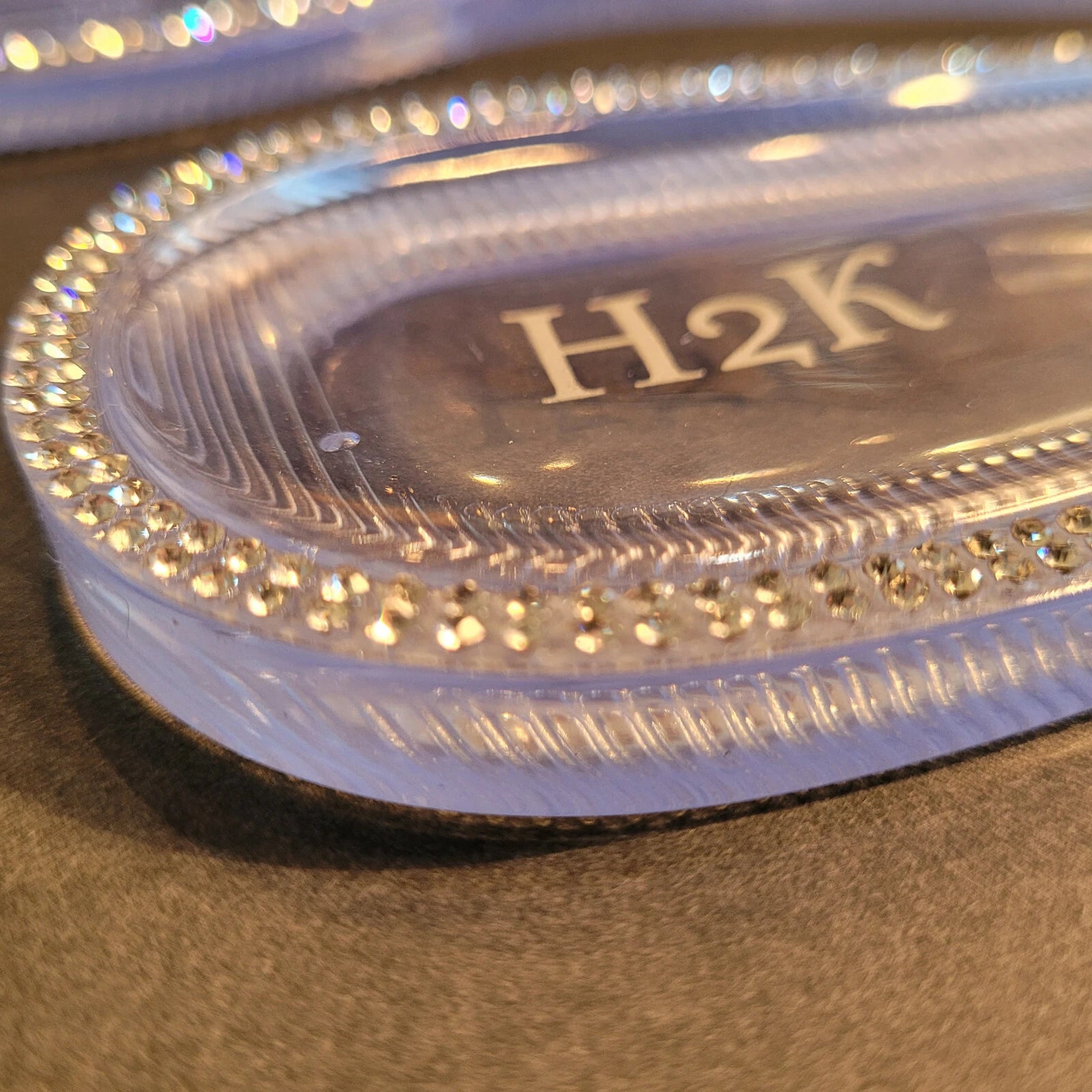 H2K Lucia Silver Fashion Jelly Slides Flip Flops Bow Sandals Bling Open Toe New
