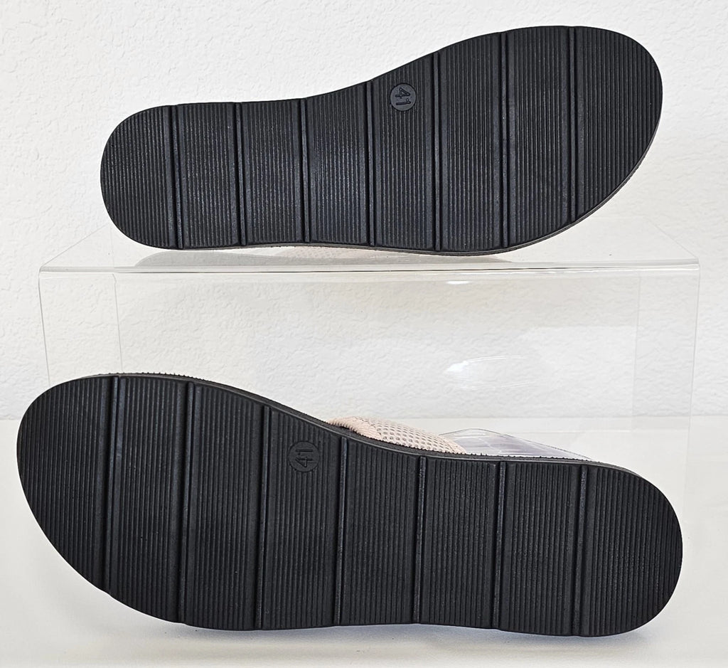 Women's Hollow Mesh Slide Sandals Casual Clip Toe Flat Summer Shoes Size 41/10