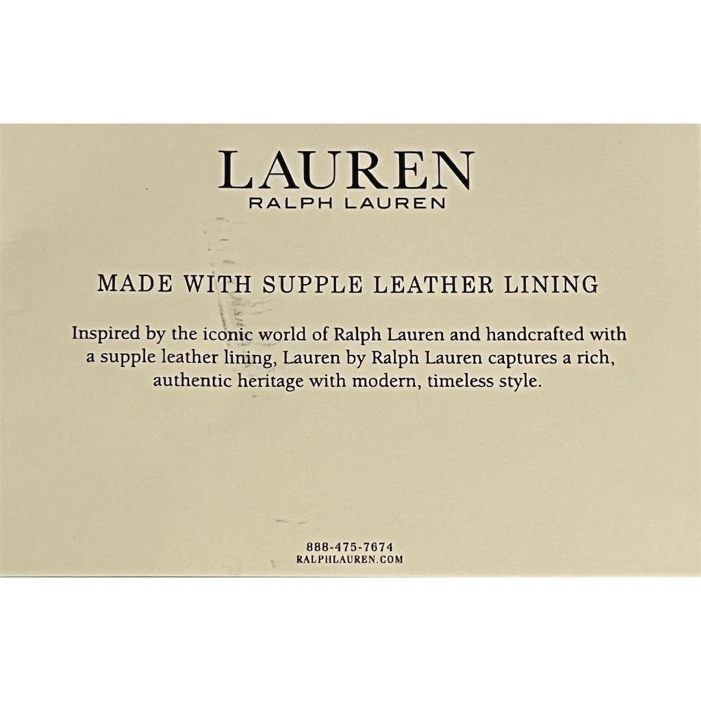 Lauren Ralph Lauren Women's Fay Leather Slide Sandals Brown 6 Preppy Summer